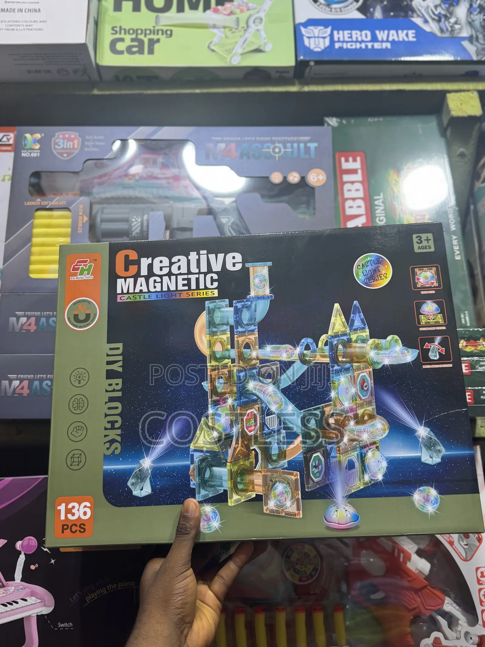 Creative Magnetic Castle Light Series" Diy Building Blocks Set