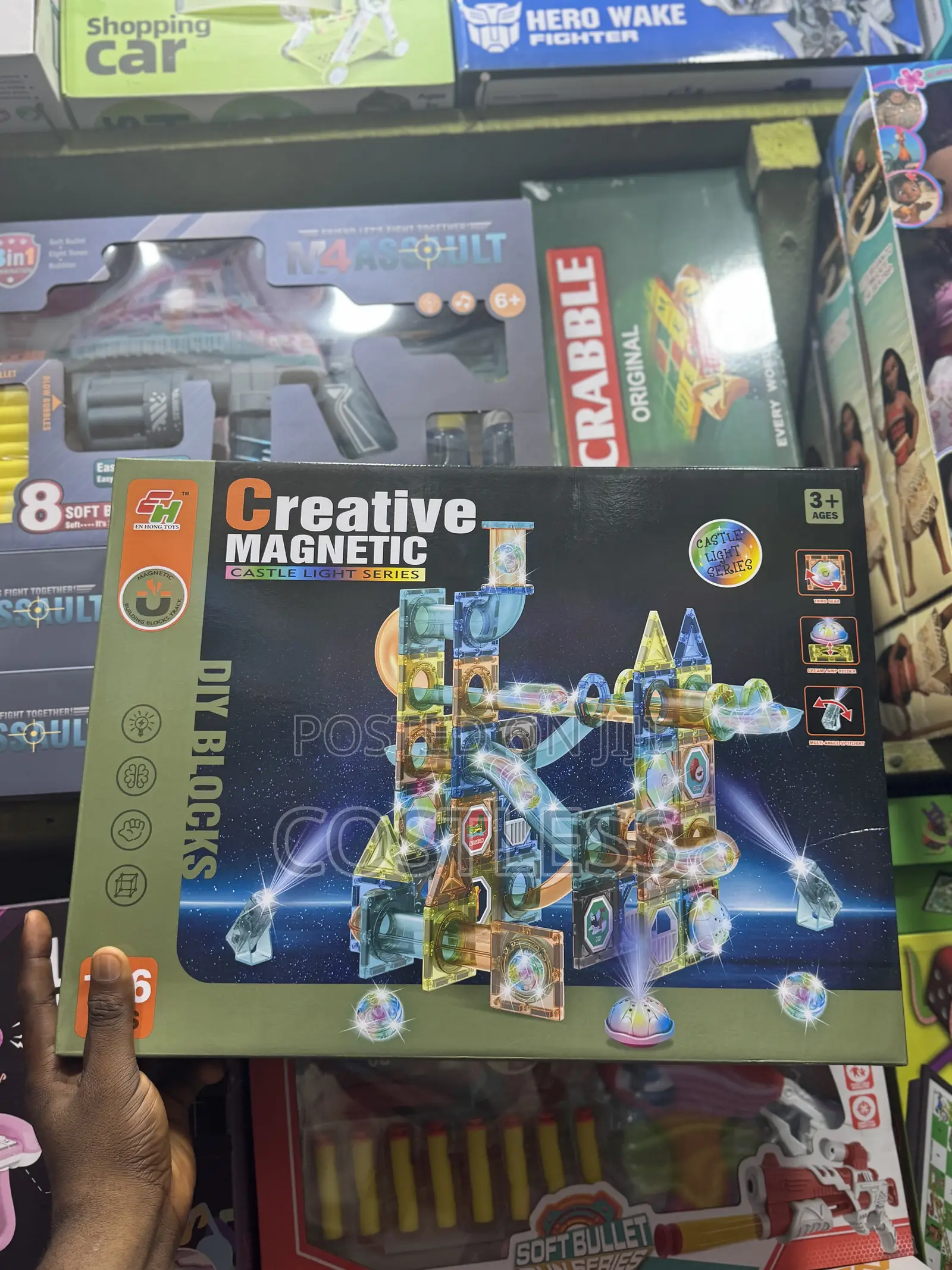 Creative Magnetic Castle Light Series" Diy Building Blocks Set