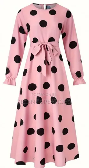 Mid - Year Promo: New Brand Pink Polka Dot Flowy Gown. Size XXL