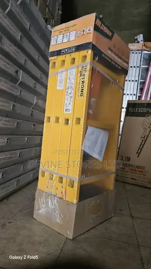 4+3 Aluminun Foldable Ladder Yellow(12 Steps)