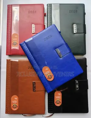 High-end 2026 A5 Leather Hardcover Business Notebook (100 Pages)