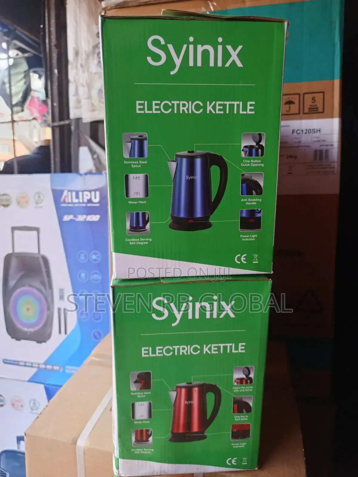 Syinix 2.2l Electric Kettle (Red / Blue) 2.2l | 2000w |Fast Boiling