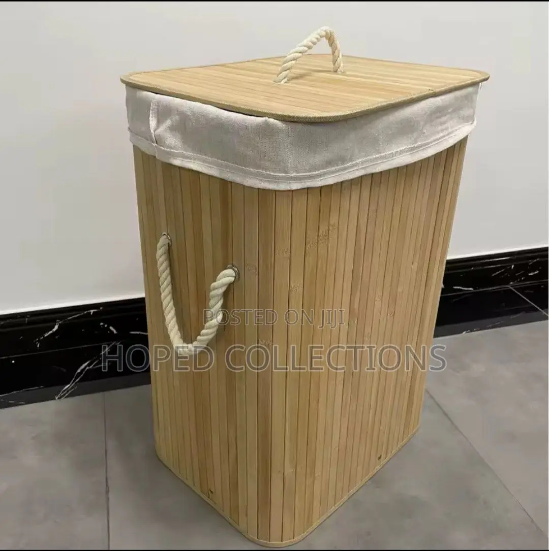 Foldable Laundry Bamboo Storage Basket