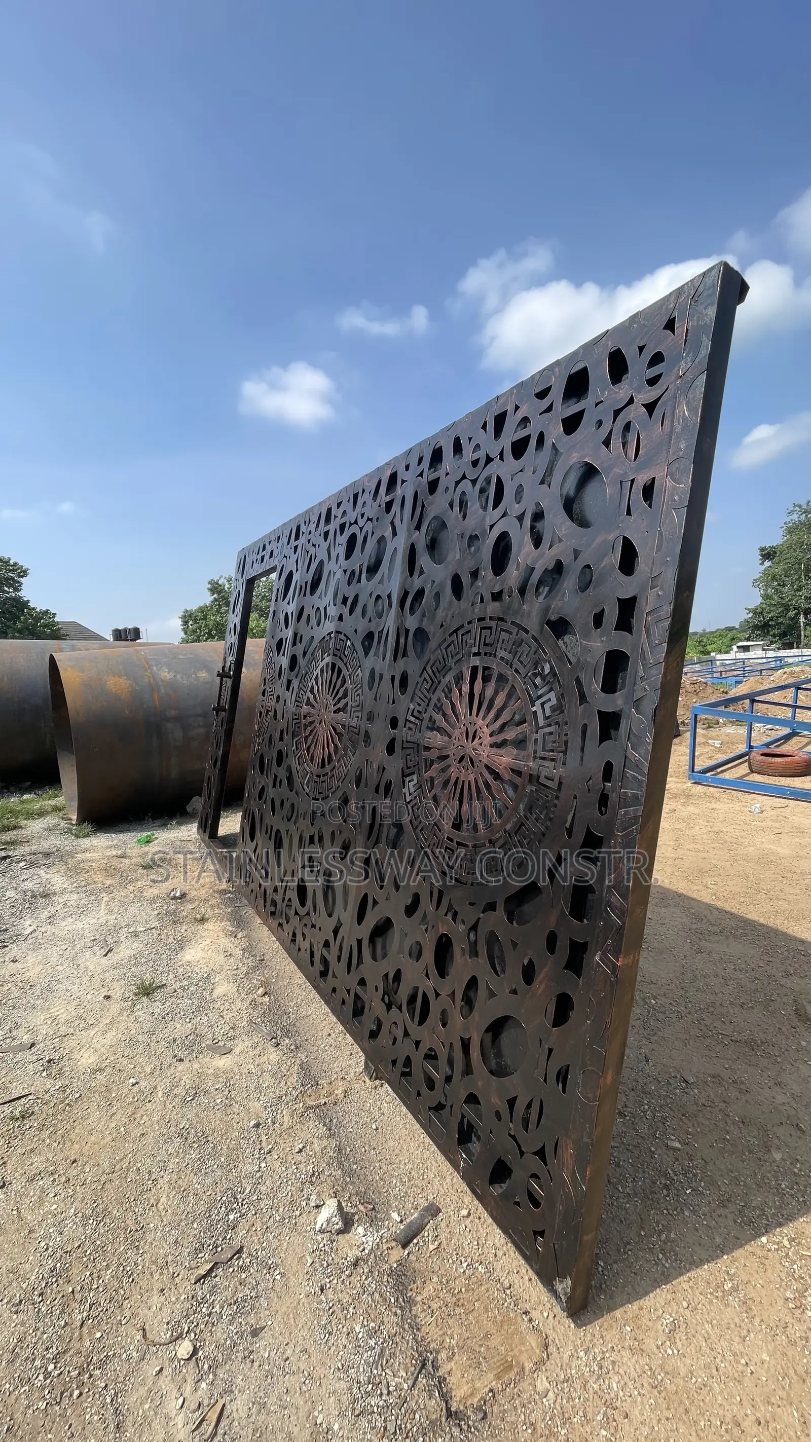 Lasercut Sliding Mobil Gate