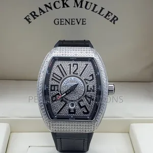 New Design Franck Muller Silver Stoned Plated Watch