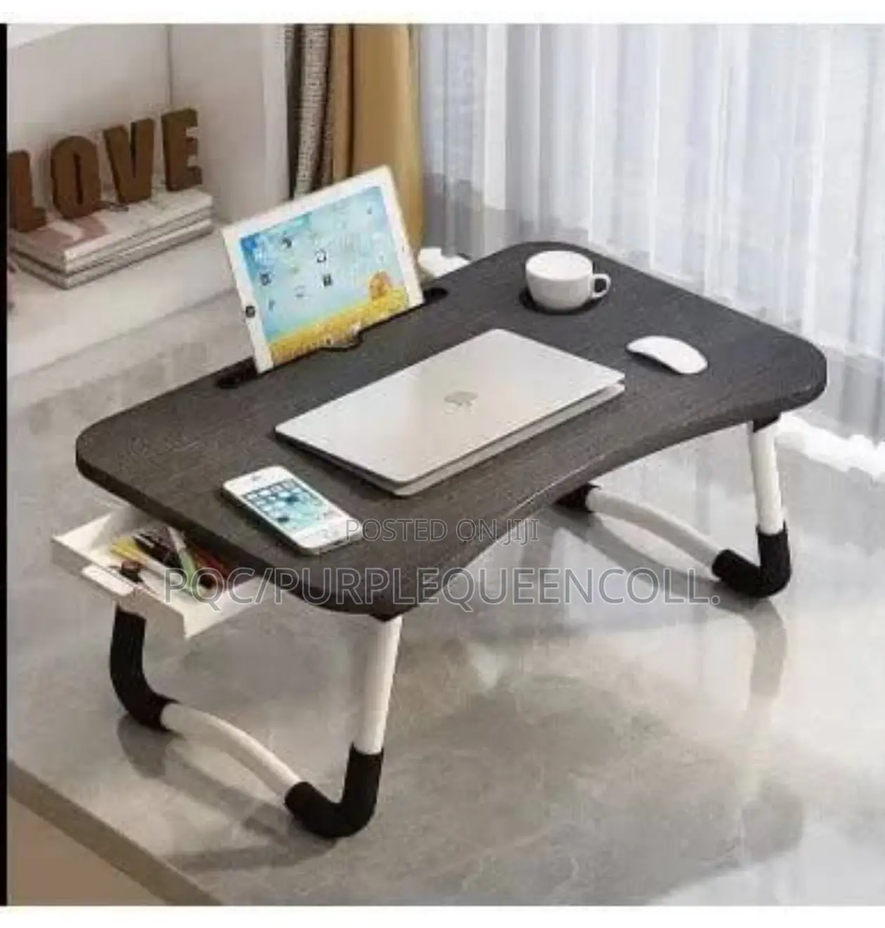 Foldable Multifunctional Bedside Table With Drawer