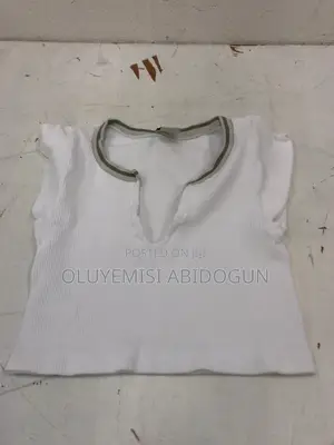 Cropped Ribbed Girls Top