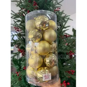 Ornament Glossy Christmas Ball-36pcs-Silver,Wine and Gold