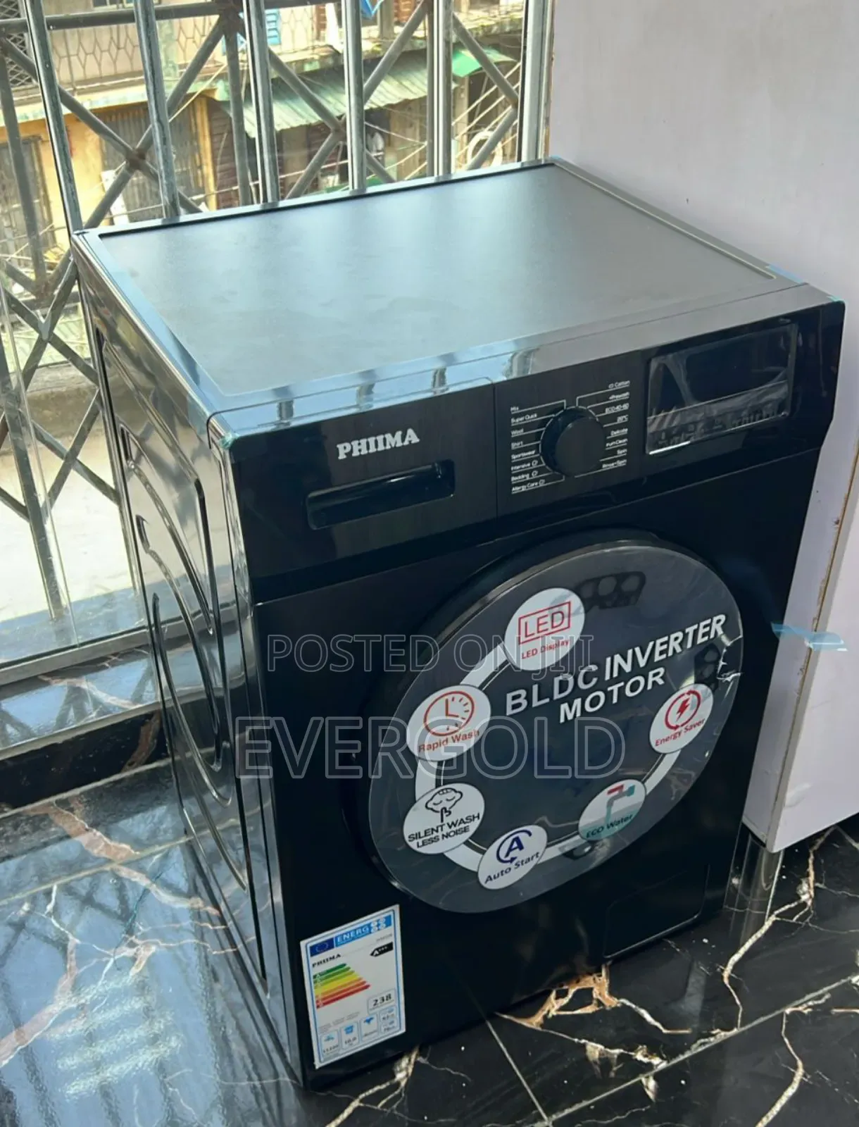 Black Washing Machine 10 Kg