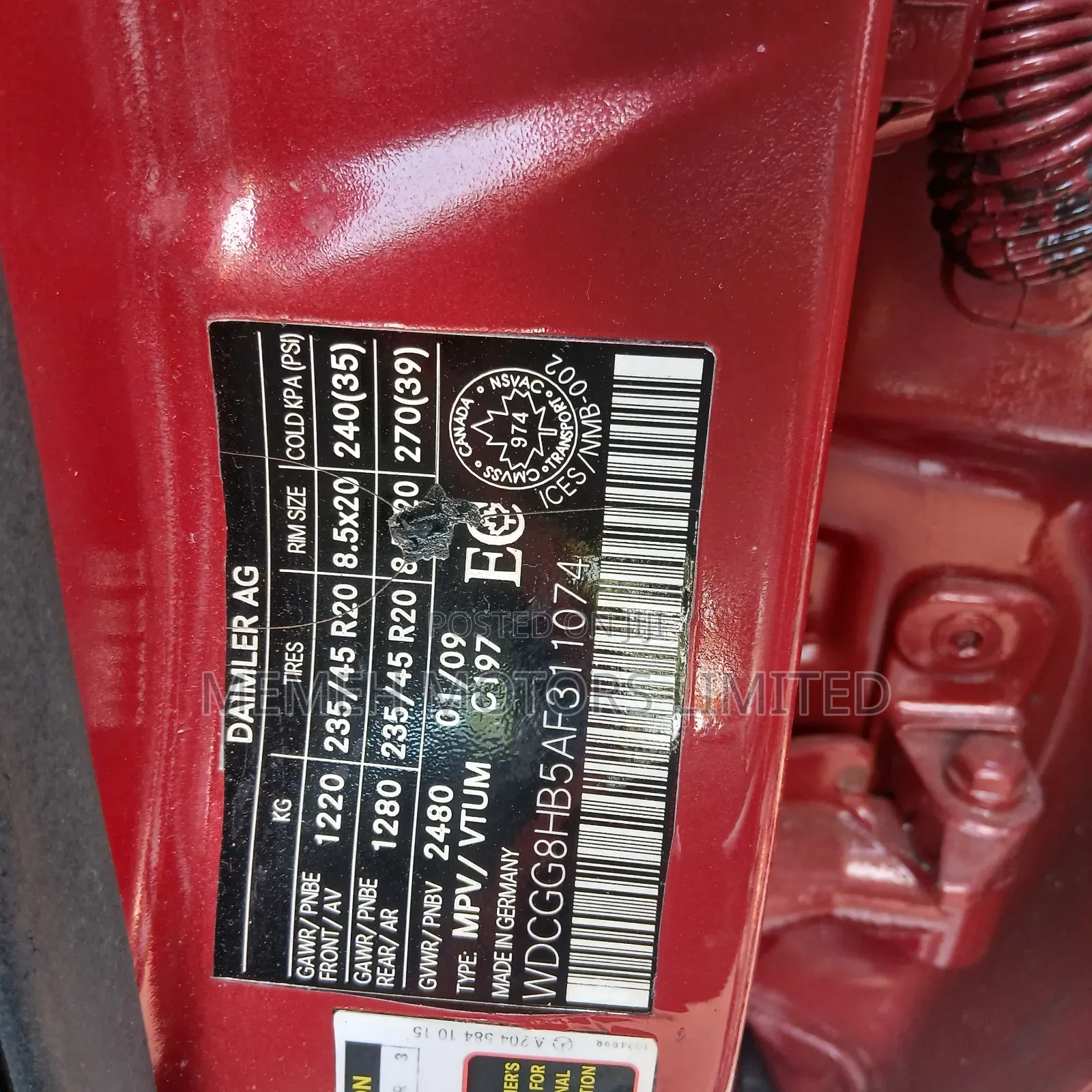 Mercedes-Benz GLK-Class 2009 Red