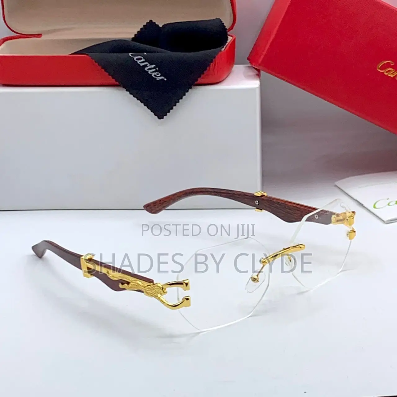 Cartier Sunglasses - Brown Gold, Octagonal, Authentic!
