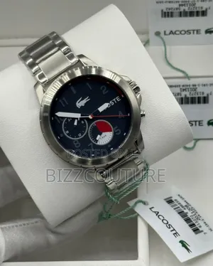 Original Lacoste Silver Stainless Steel Chronograph Quartz Watch
