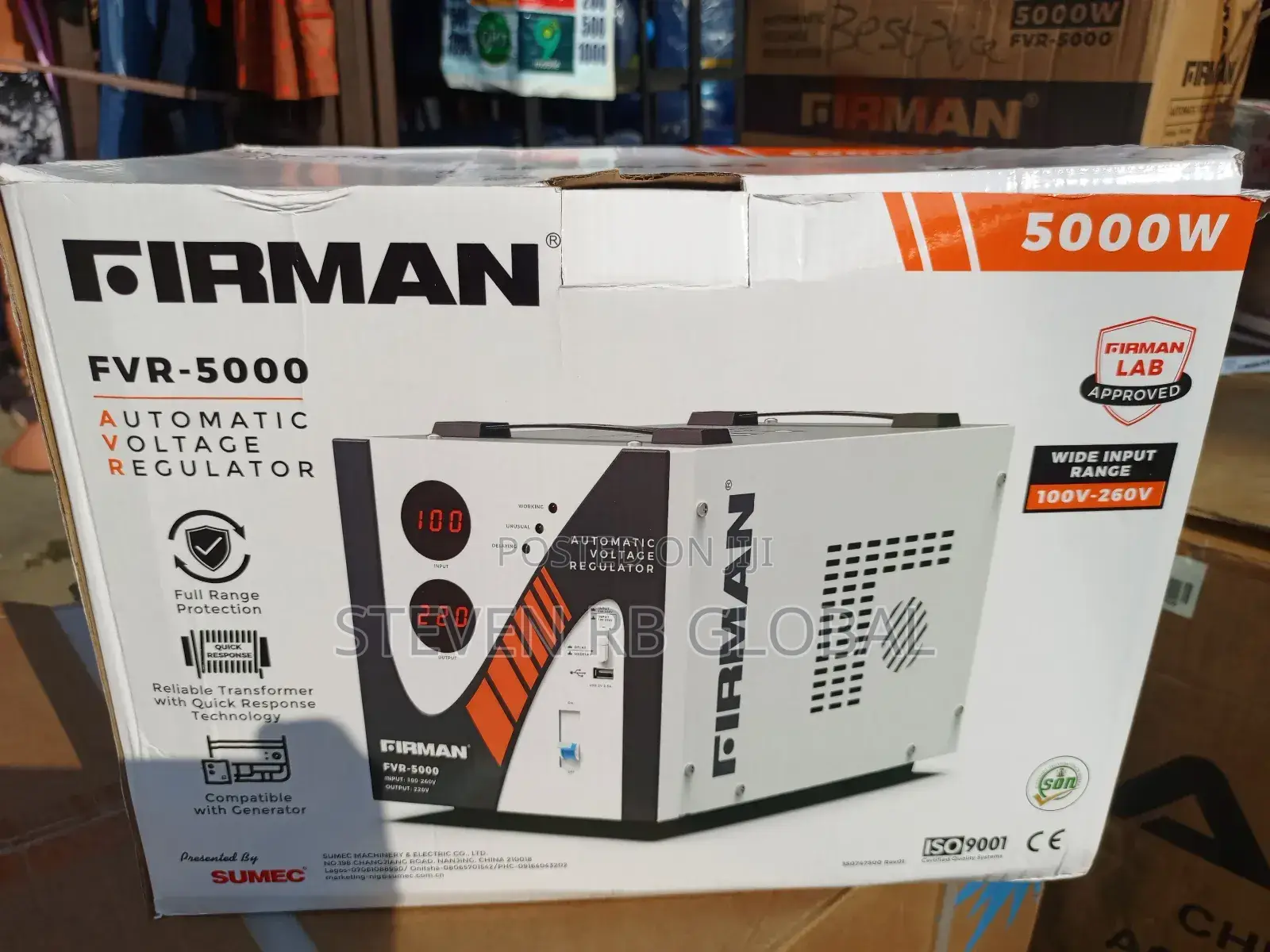Firman 5000w Stabilizer With Usb Port | FVR-5000