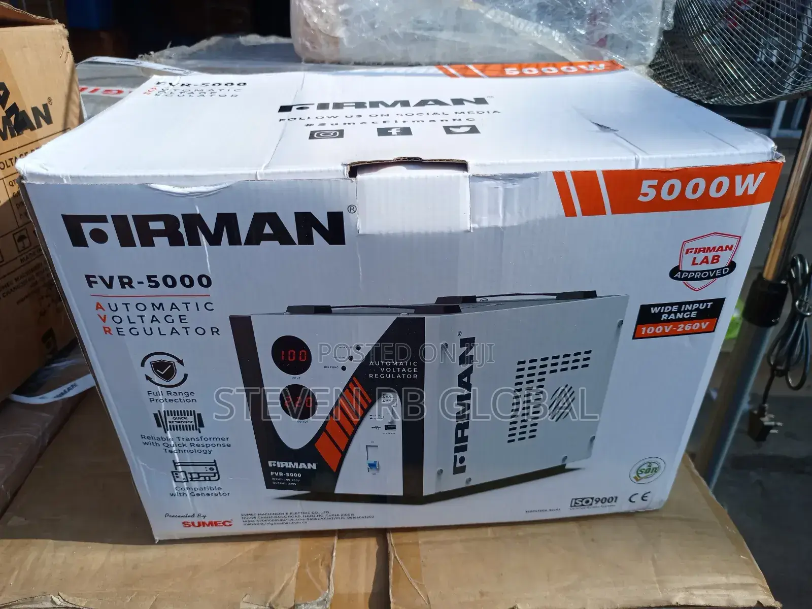 Firman 5000w Stabilizer With Usb Port | FVR-5000