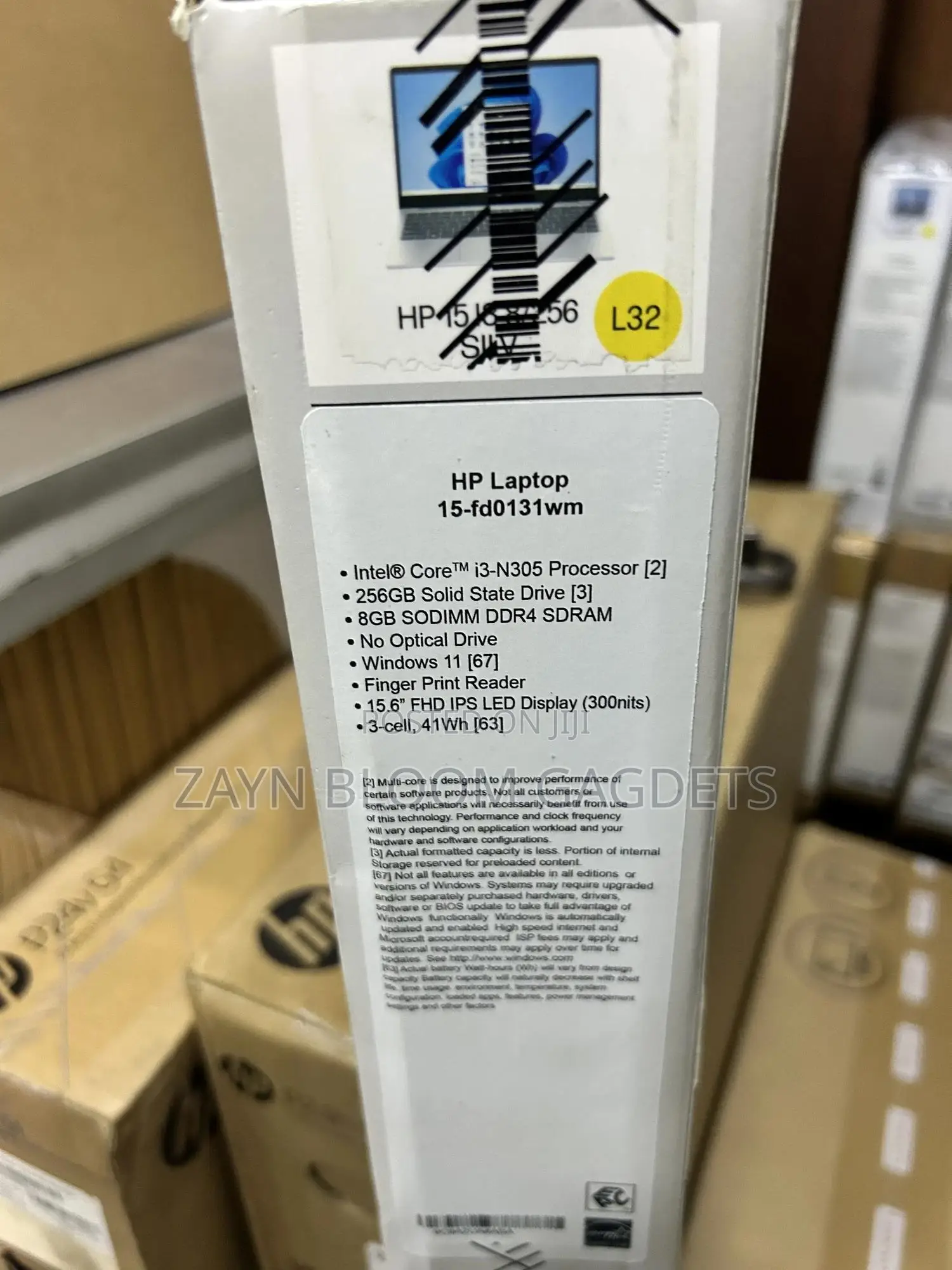 New Laptop HP 15 8GB Intel Core i3 SSD 256GB