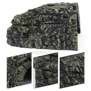 Reptile Rock Hideout Cave Resin for Tortoise Small Lizards, Aquariums