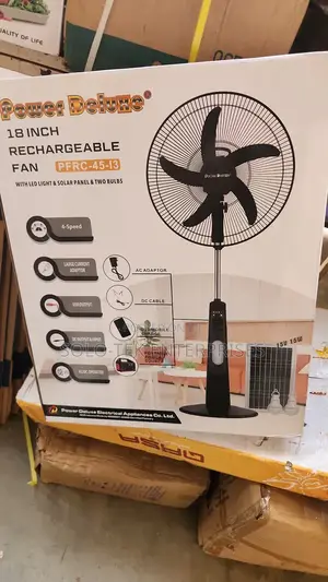 18 Rechargeable Fan Also With Solar Panel