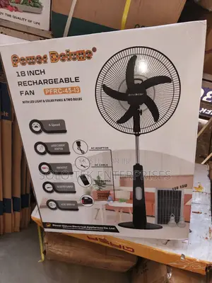 18 Rechargeable Fan Also With Solar Panel