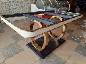 Marble Top 6 Sitters Dining Table Chairs
