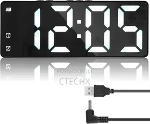 Digital Alarm Clock, Bedside Alarm Clock With 6.5" Display