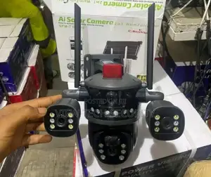 Triple Lens Smart Solar CCTV Camera With Sim Slot
