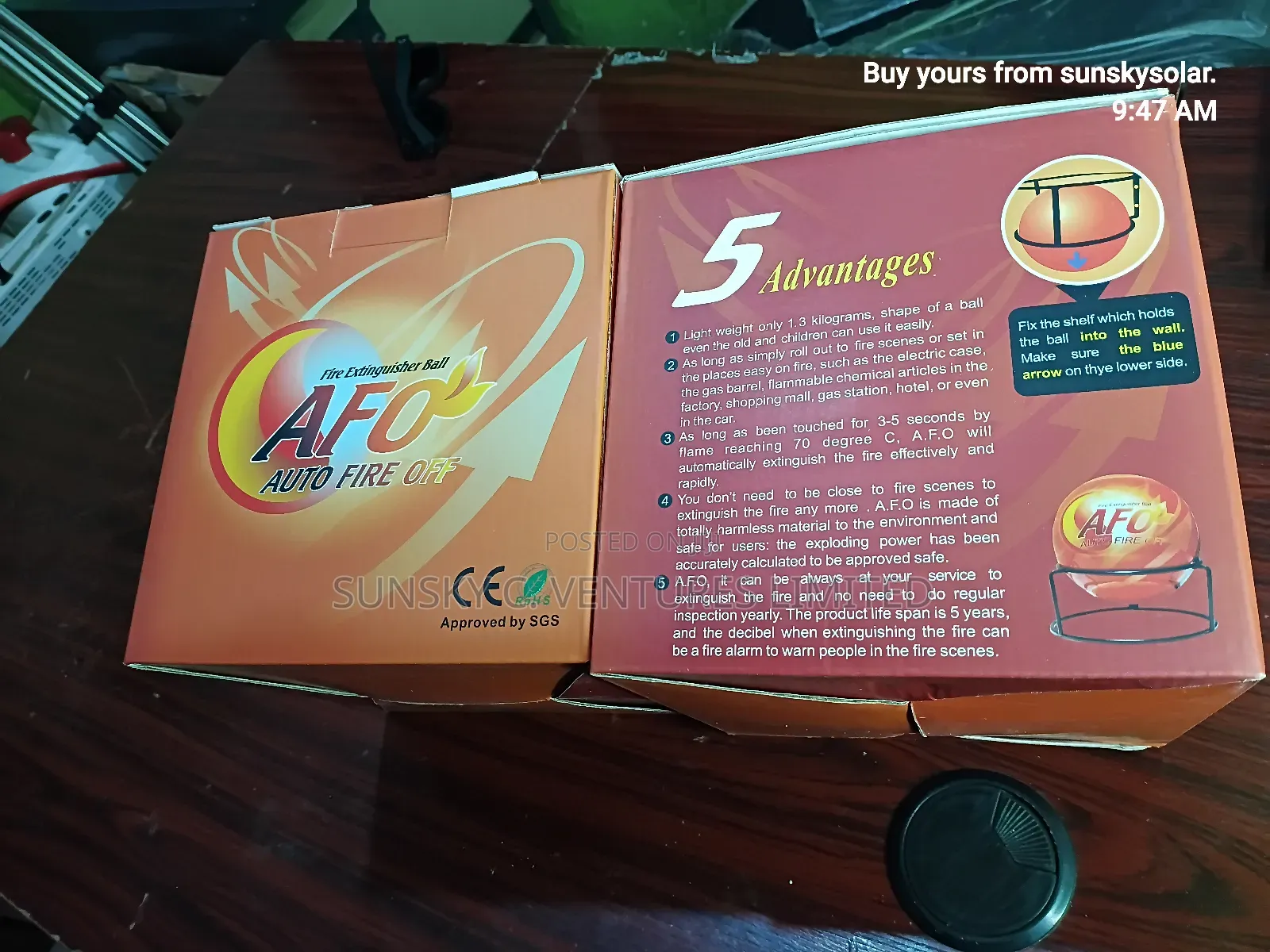 Afo Automatic Fire Extinguisher Ball – Instant Fire Protection Tool