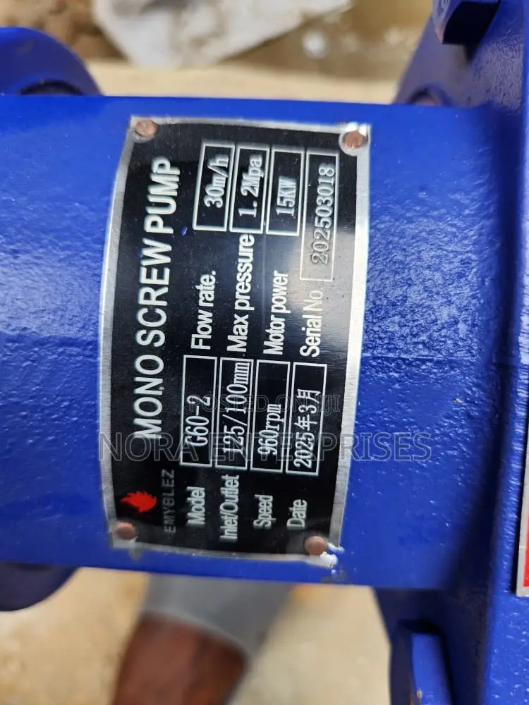 Mono Screw Pump 20hp/15kw