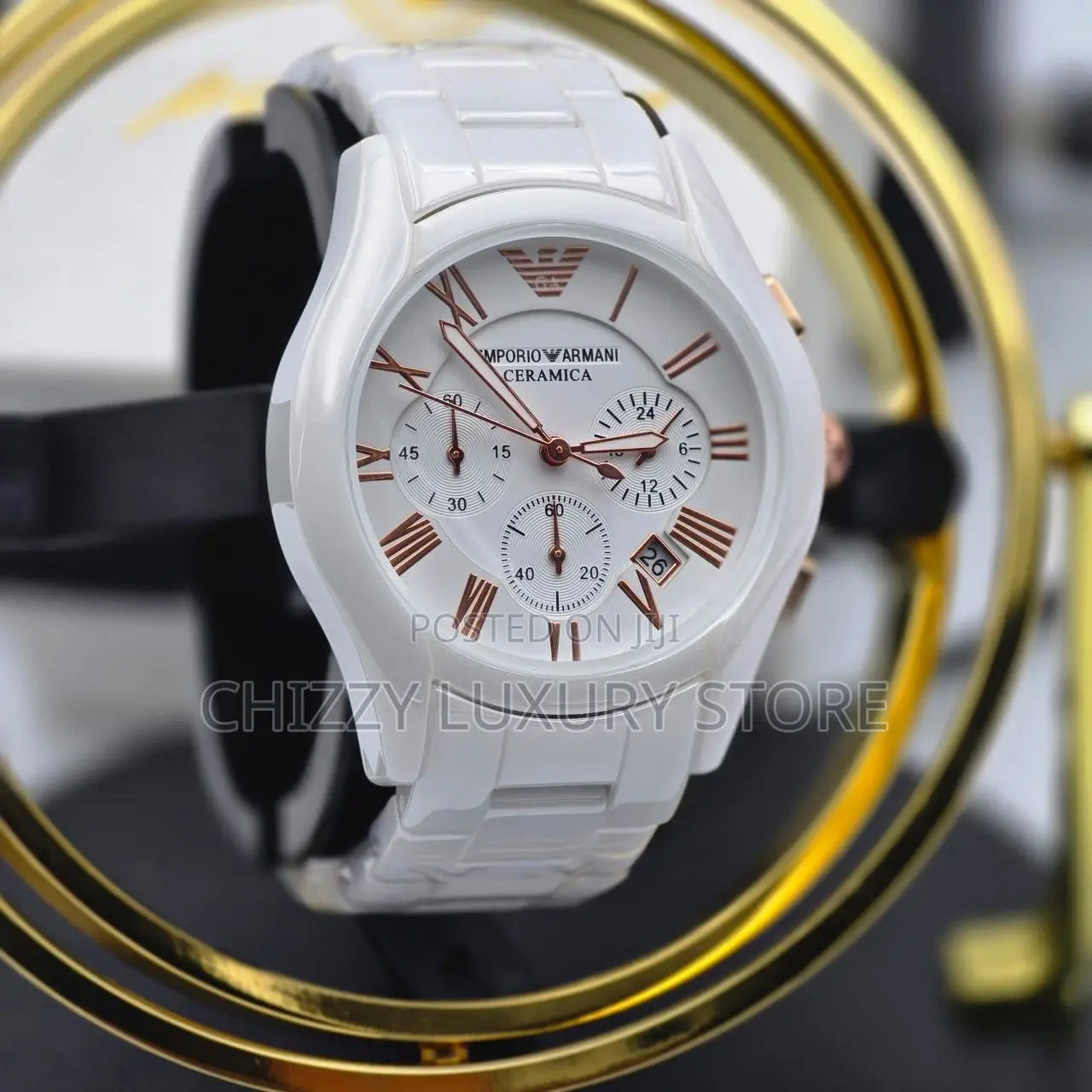 Armani Quality Men Chain Strap Wristwatch