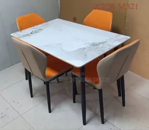 4-Seater Marble Top Dining Set