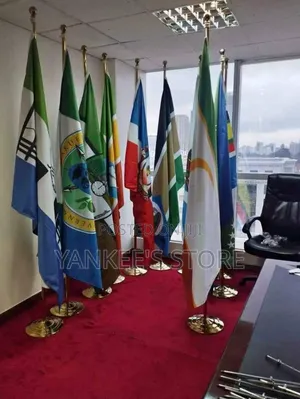 Original Gold and Silver Flag Stand