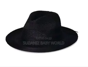 Time and Tru Women's Polyester Knit Fedora, Black Soot