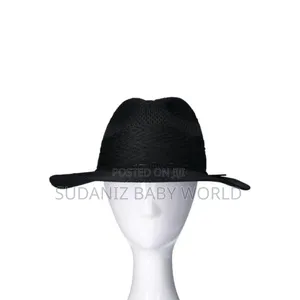 Time and Tru Women's Polyester Knit Fedora, Black Soot