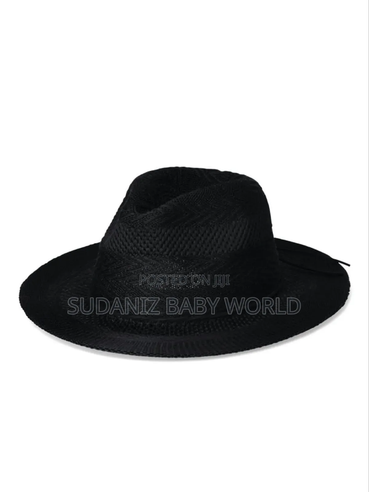 Time and Tru Women's Polyester Knit Fedora, Black Soot