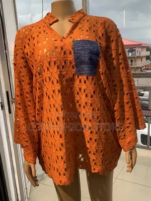 Orange Lace Tops
