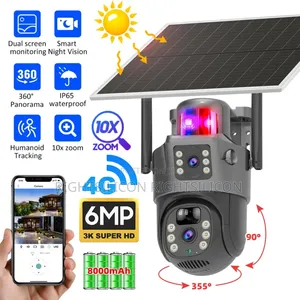 Usa Solar Powered Wireless Security Camera 360°Ptz Wifi Ip Solar