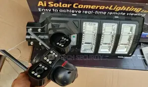 CCTV Triple Lens Smart Solar Camera With Street Light