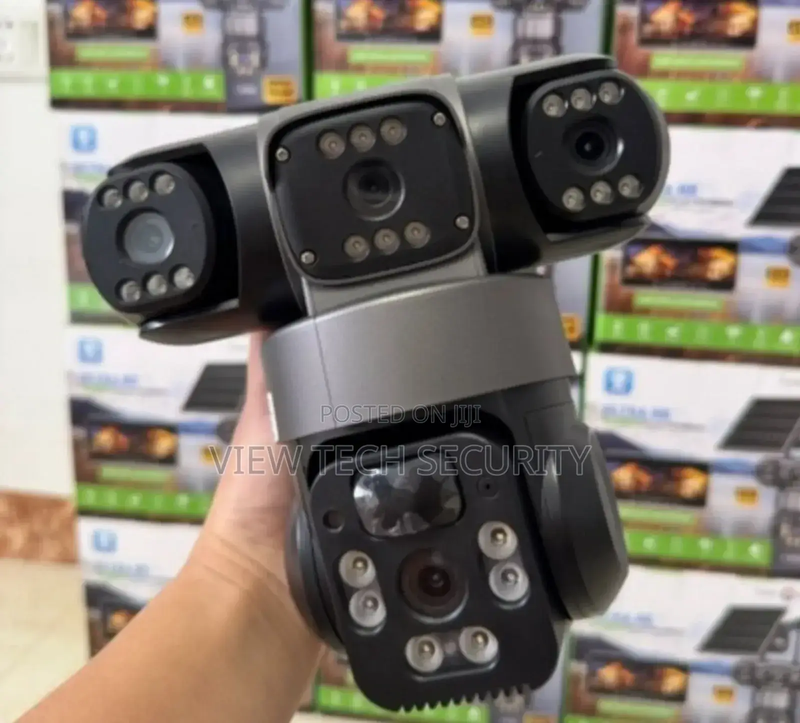 Triple Lens CCTV Solar Camera