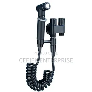 Black Pressing Shower With Cross Tee Tap