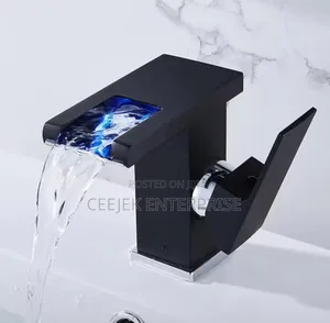 Black Led Water Fall Basin Mixer