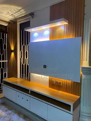 Tv Console With CNC Design Light
