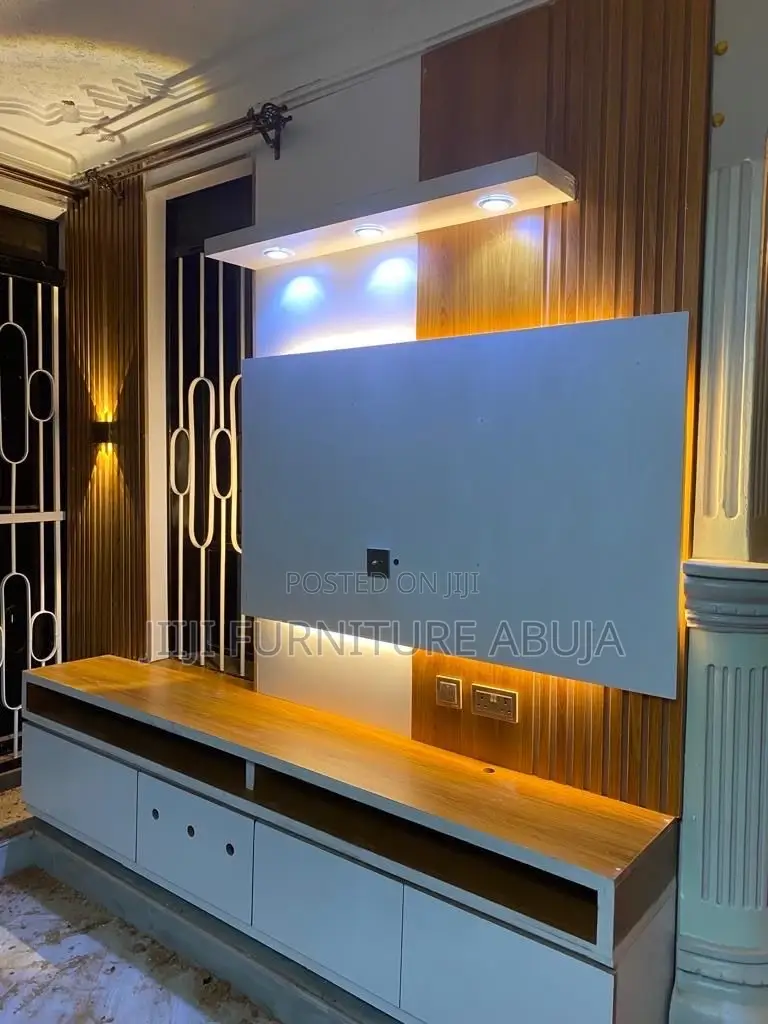 Tv Console With CNC Design Light