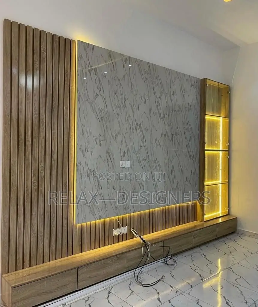 Dove  Ash Colour Tv   Panel. With Shelf