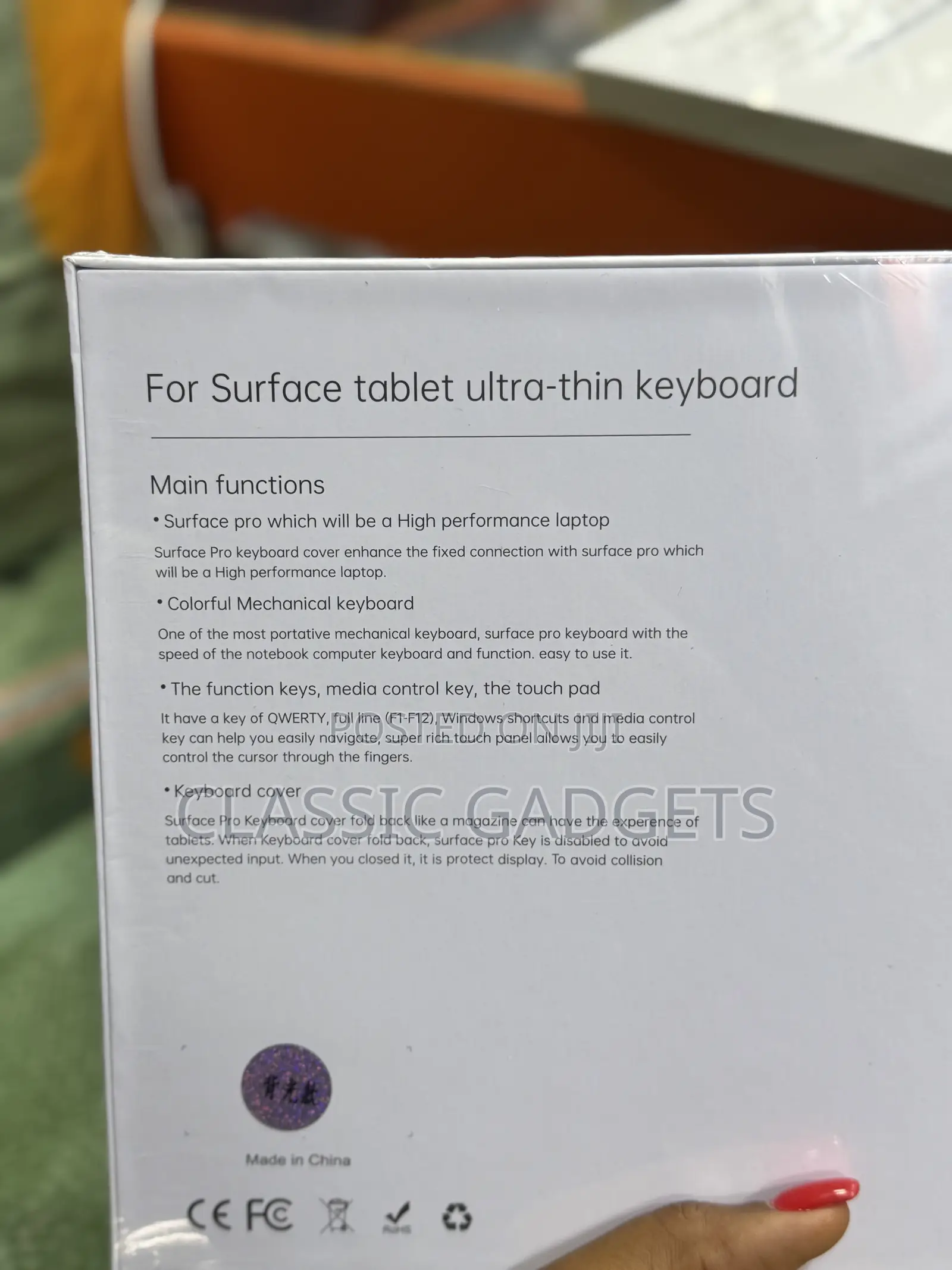Magnetic Bluetooth Keyboard With Touchpad for Surface Pro X/9/10/11/12