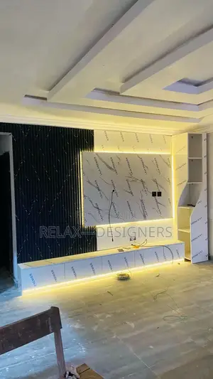 Half White/ Half Marble Tv  Console