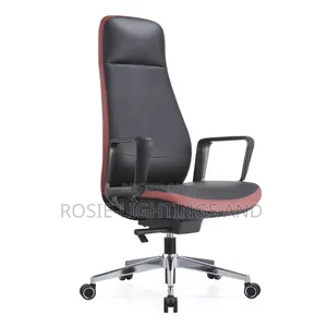 Executive Boss Reclining Swivel Office Chair - Black and Red
