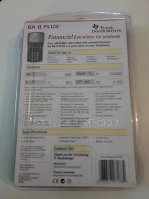 Texas Instruments Ba Ii Plus Calculator - Opened but New in Pack