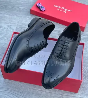 Pure Quality Luxury Men's Shoes Ferragamo Well Banded Package