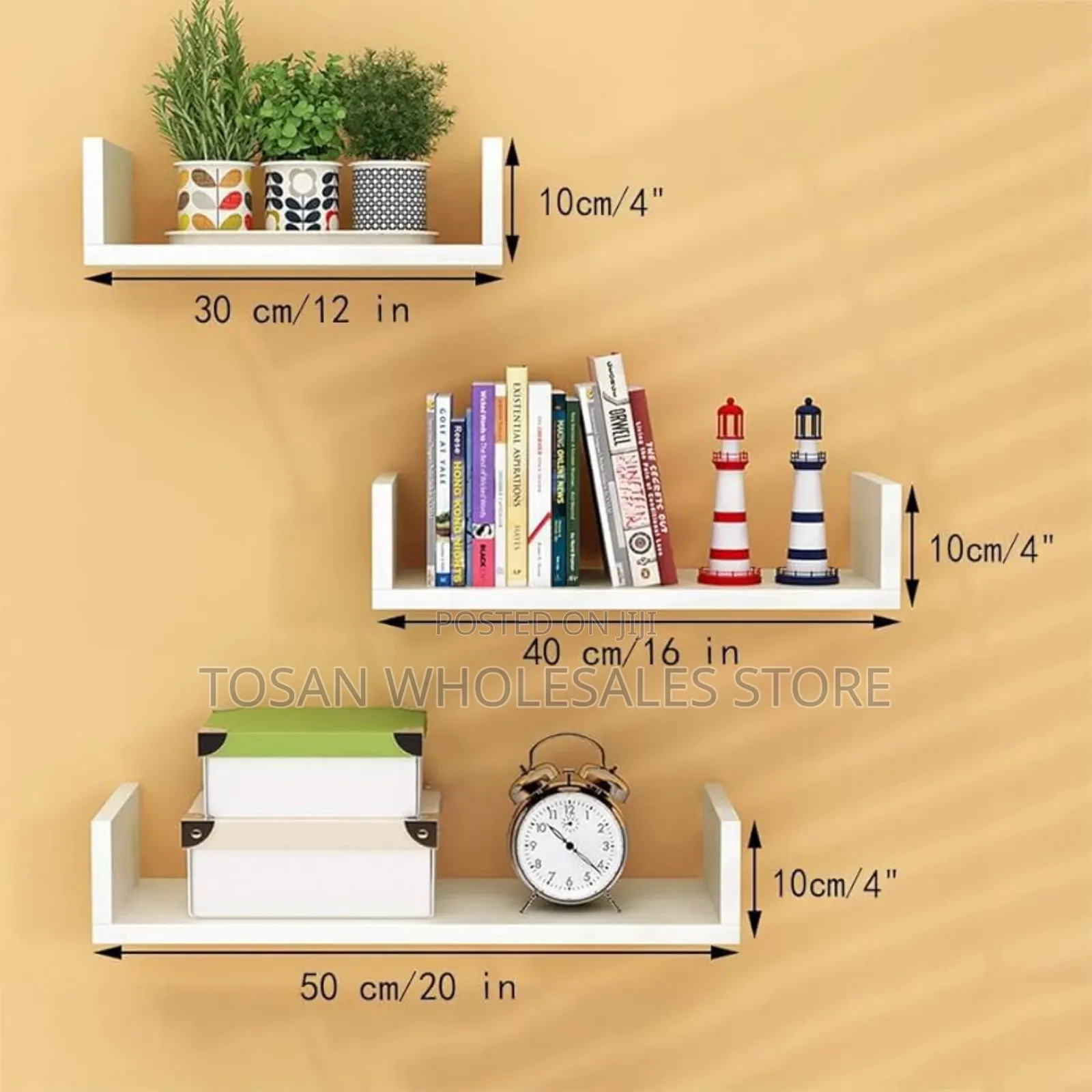 Big U Shape Floating Shelves