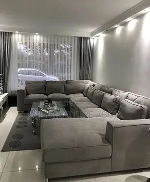 Gray U Shaped  Set of Sofa