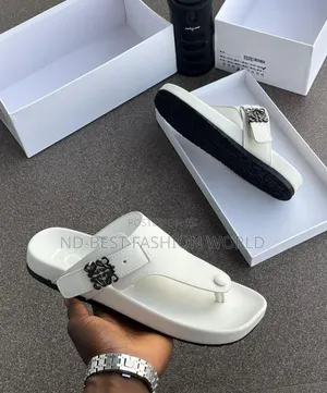 White Leather Slippers